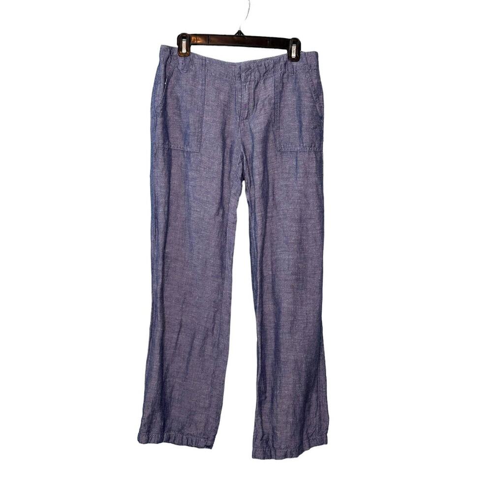 Tommy Hilfiger blue linen wide legs casual pants size 4